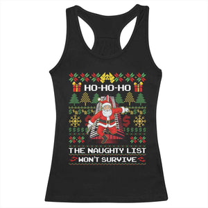 Nakatomi Plaza Christmas Racerback Tank Top Funny Santa Gun Cosplay Xmas TS14 Black Print Your Wear