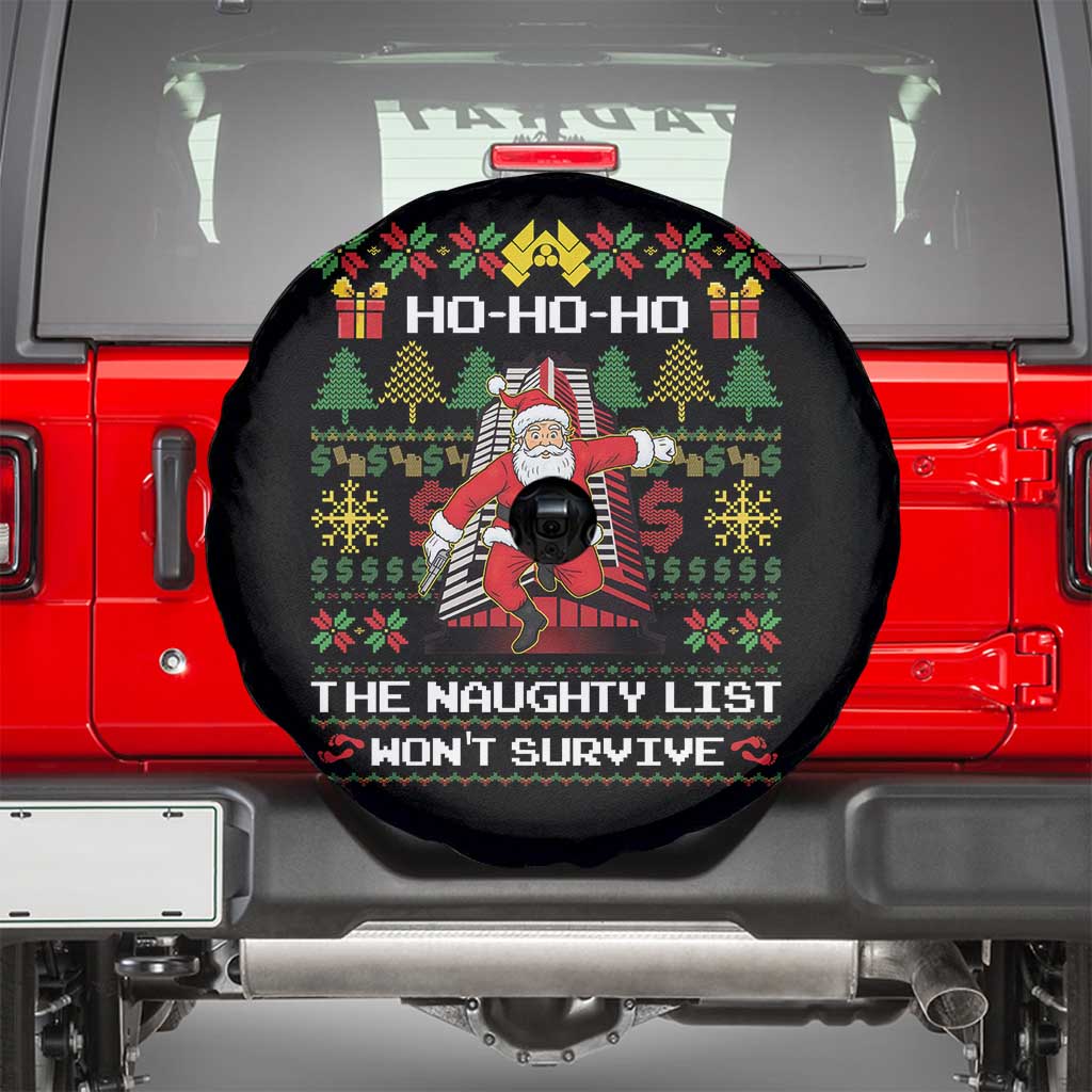 Nakatomi Plaza Christmas Spare Tire Cover Funny Santa Gun Cosplay Xmas TS14 Black Print Your Wear
