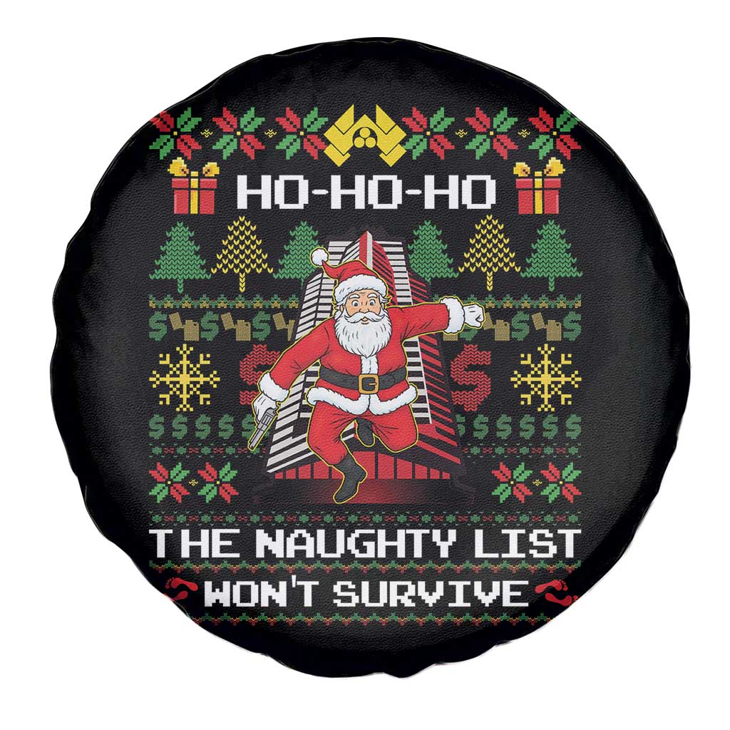 Nakatomi Plaza Christmas Spare Tire Cover Funny Santa Gun Cosplay Xmas TS14 Print Your Wear