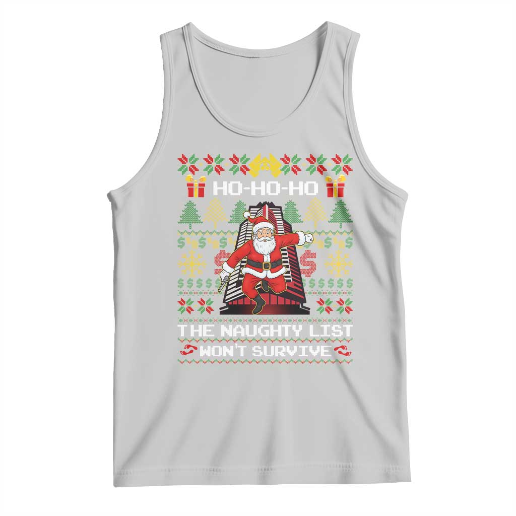 Nakatomi Plaza Christmas Tank Top Funny Santa Gun Cosplay Xmas TS14 Ash Print Your Wear