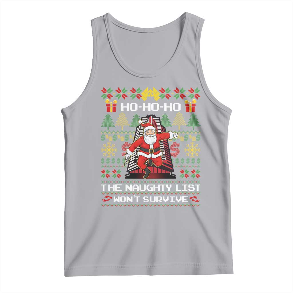 Nakatomi Plaza Christmas Tank Top Funny Santa Gun Cosplay Xmas TS14 Athletic Heather Print Your Wear
