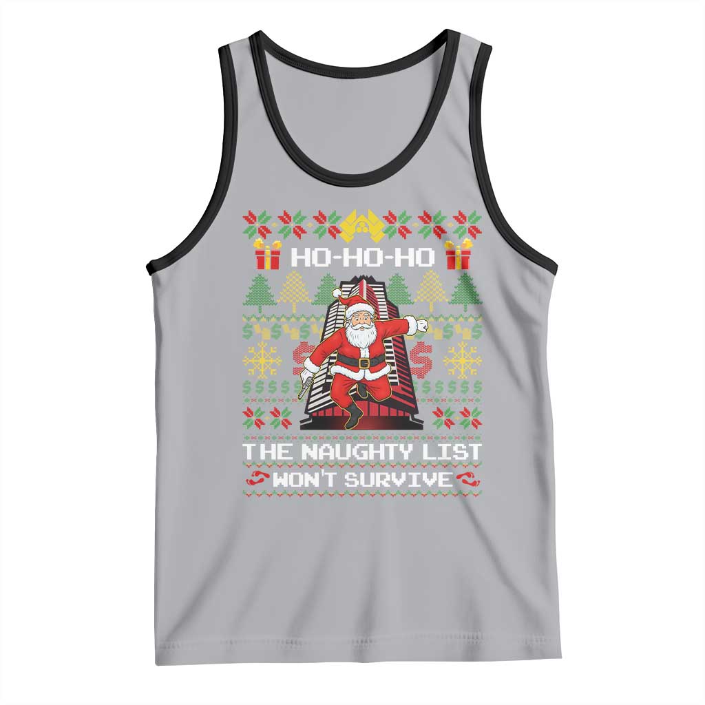 Nakatomi Plaza Christmas Tank Top Funny Santa Gun Cosplay Xmas TS14 Athletic Heather Black Print Your Wear