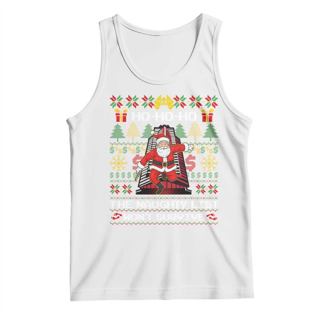 Nakatomi Plaza Christmas Tank Top Funny Santa Gun Cosplay Xmas TS14 White Print Your Wear