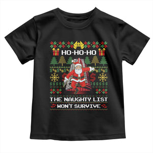 Nakatomi Plaza Christmas Toddler T Shirt Funny Santa Gun Cosplay Xmas TS14 Black Print Your Wear