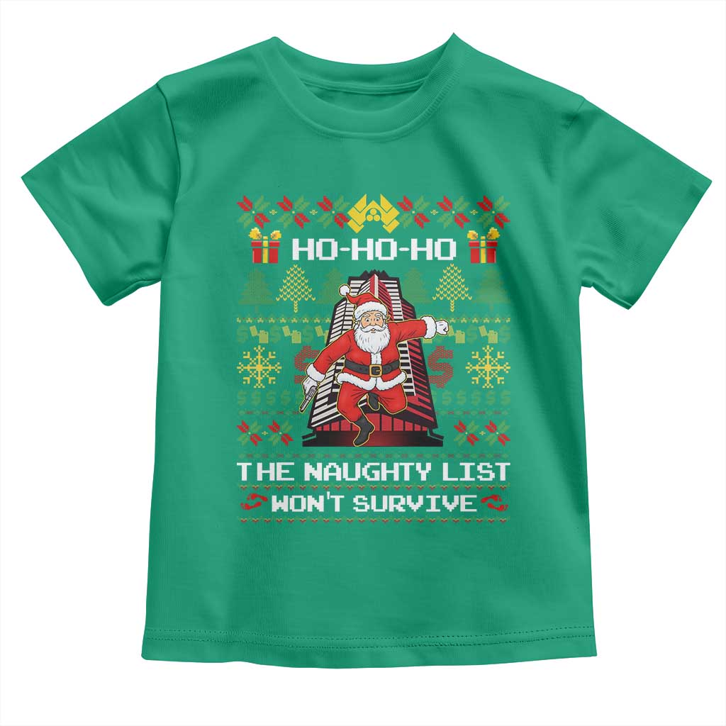 Nakatomi Plaza Christmas Toddler T Shirt Funny Santa Gun Cosplay Xmas TS14 Irish Green Print Your Wear