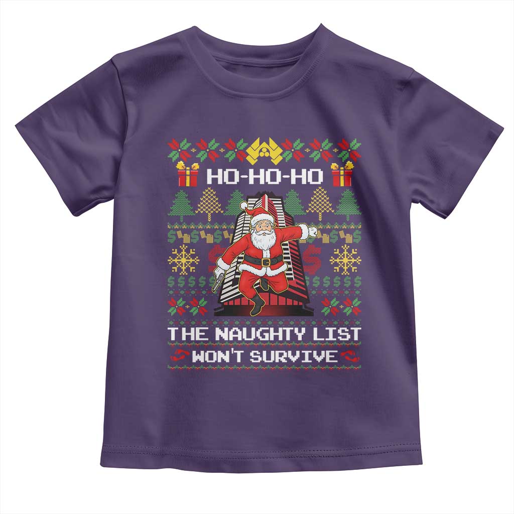 Nakatomi Plaza Christmas Toddler T Shirt Funny Santa Gun Cosplay Xmas TS14 Purple Print Your Wear