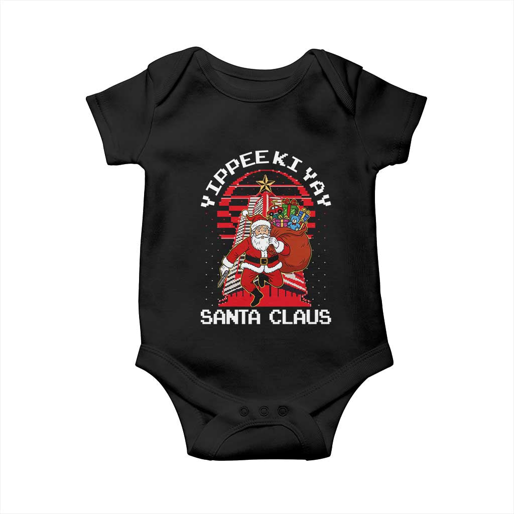 Nakatomi Plaza Christmas Baby Onesie Yippee Ki Yay Santa Claus TS14 Black Print Your Wear
