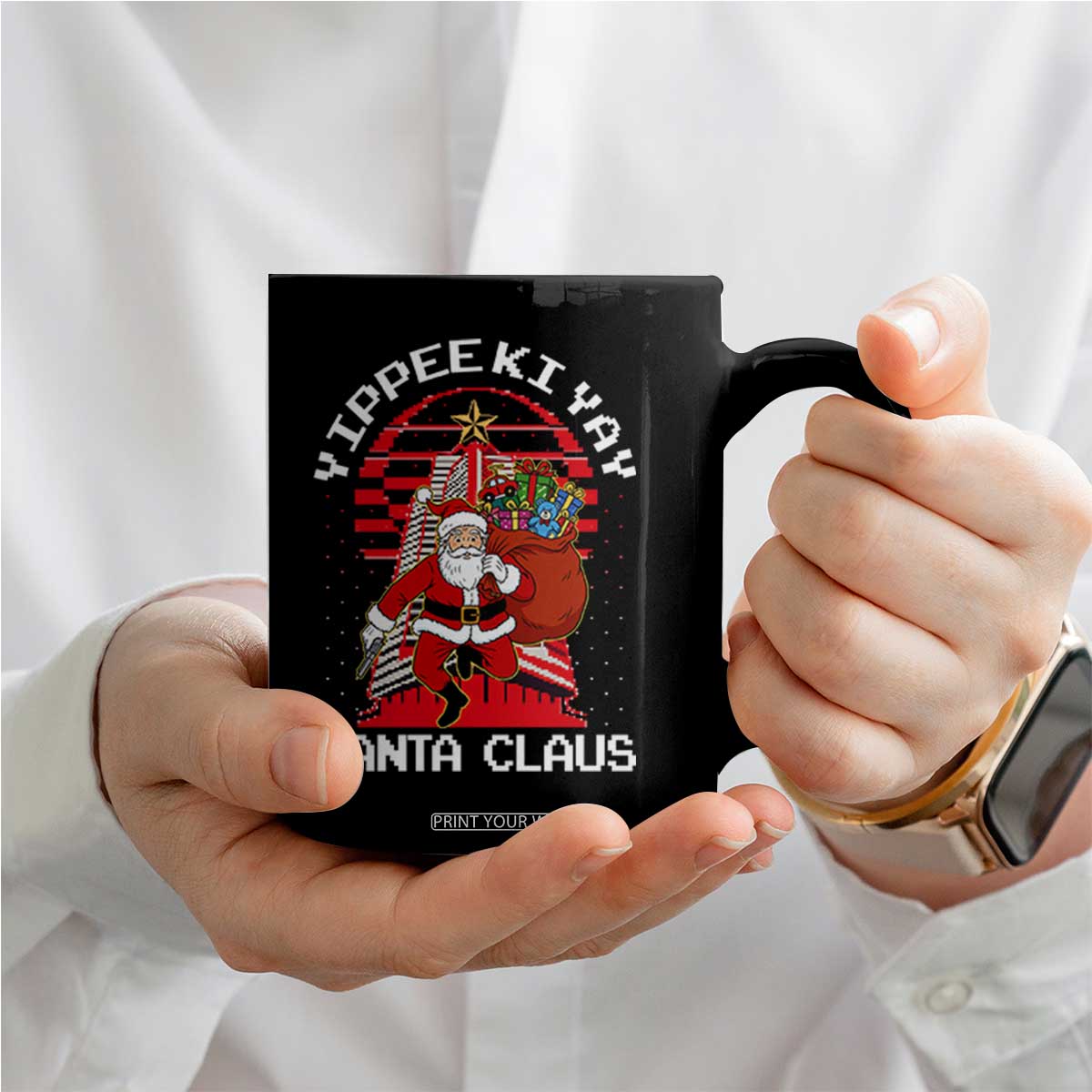 Nakatomi Plaza Christmas Coffee Mug Yippee Ki Yay Santa Claus TS14 Print Your Wear