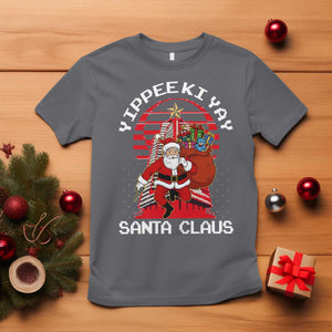 Nakatomi Plaza Christmas T Shirt Yippee Ki Yay Santa Claus TS14 Charcoal Print Your Wear