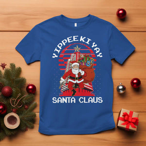 Nakatomi Plaza Christmas T Shirt Yippee Ki Yay Santa Claus TS14 Royal Blue Print Your Wear