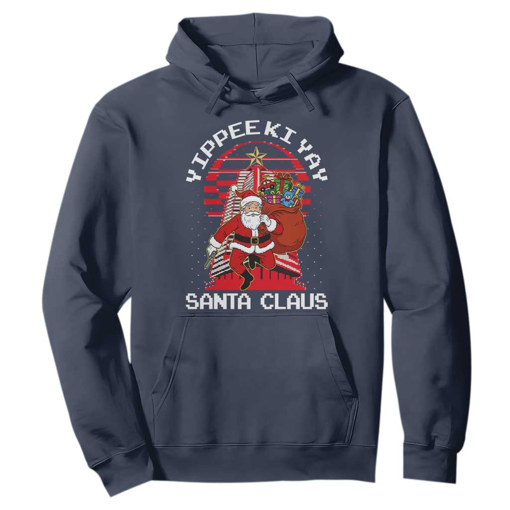 Nakatomi Plaza Christmas Hoodie Yippee Ki Yay Santa Claus TS14 Navy Print Your Wear