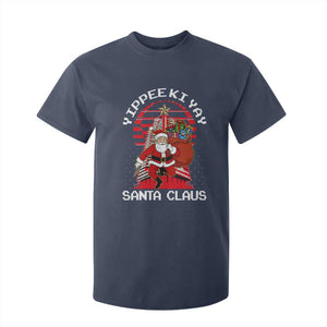 Nakatomi Plaza Christmas T Shirt For Kid Yippee Ki Yay Santa Claus TS14 Navy Print Your Wear