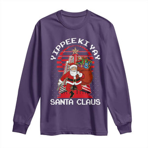 Nakatomi Plaza Christmas Long Sleeve Shirt Yippee Ki Yay Santa Claus TS14 Purple Print Your Wear