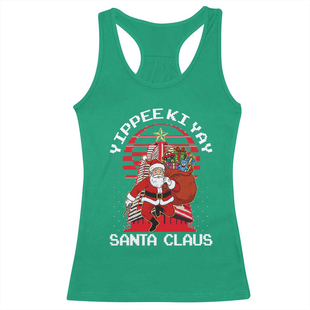 Nakatomi Plaza Christmas Racerback Tank Top Yippee Ki Yay Santa Claus TS14 Irish Green Print Your Wear