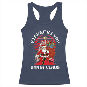 Nakatomi Plaza Christmas Racerback Tank Top Yippee Ki Yay Santa Claus TS14 Navy Print Your Wear