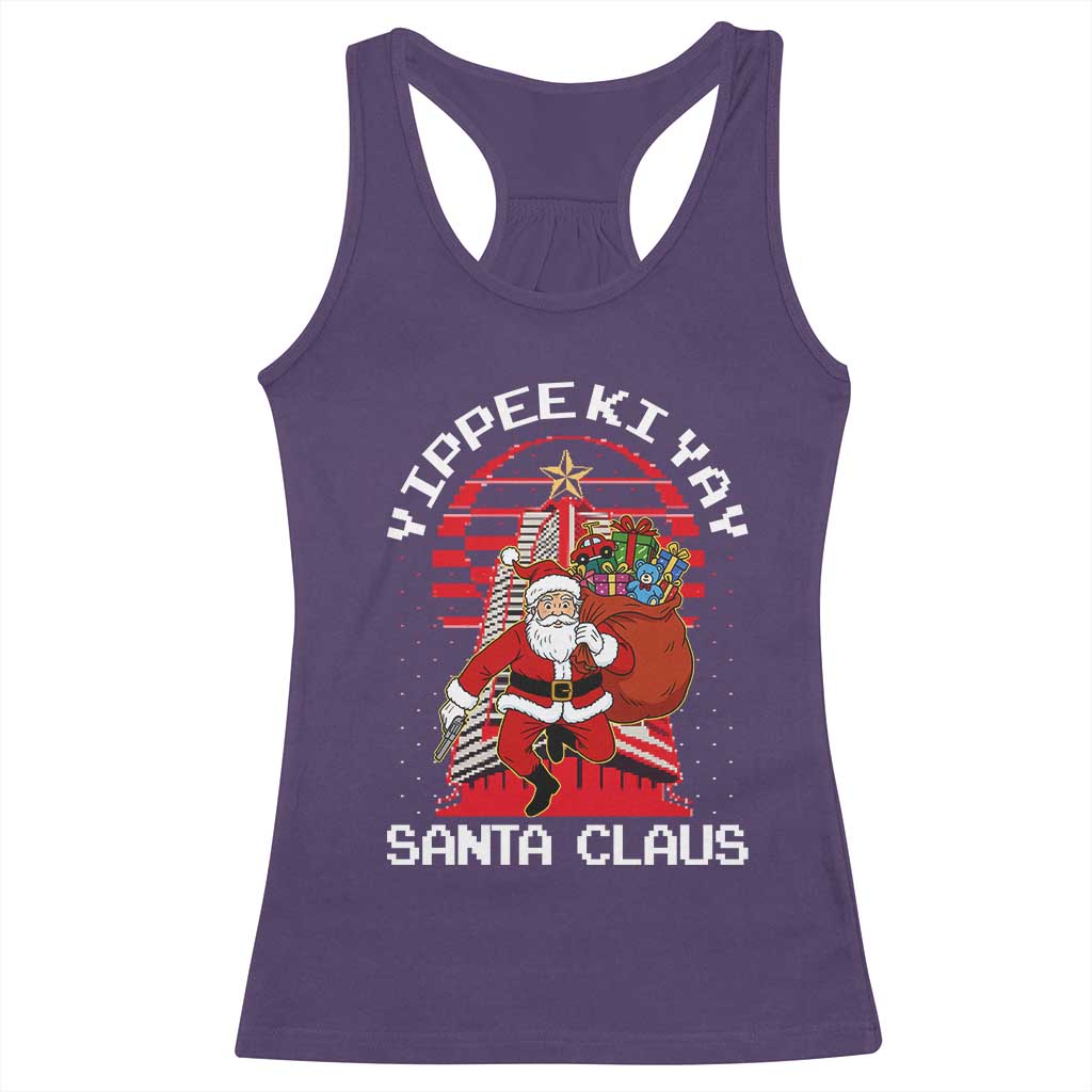 Nakatomi Plaza Christmas Racerback Tank Top Yippee Ki Yay Santa Claus TS14 Purple Print Your Wear