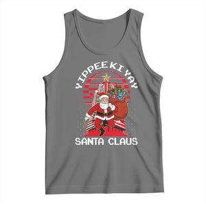 Nakatomi Plaza Christmas Tank Top Yippee Ki Yay Santa Claus TS14 Black Heather Print Your Wear