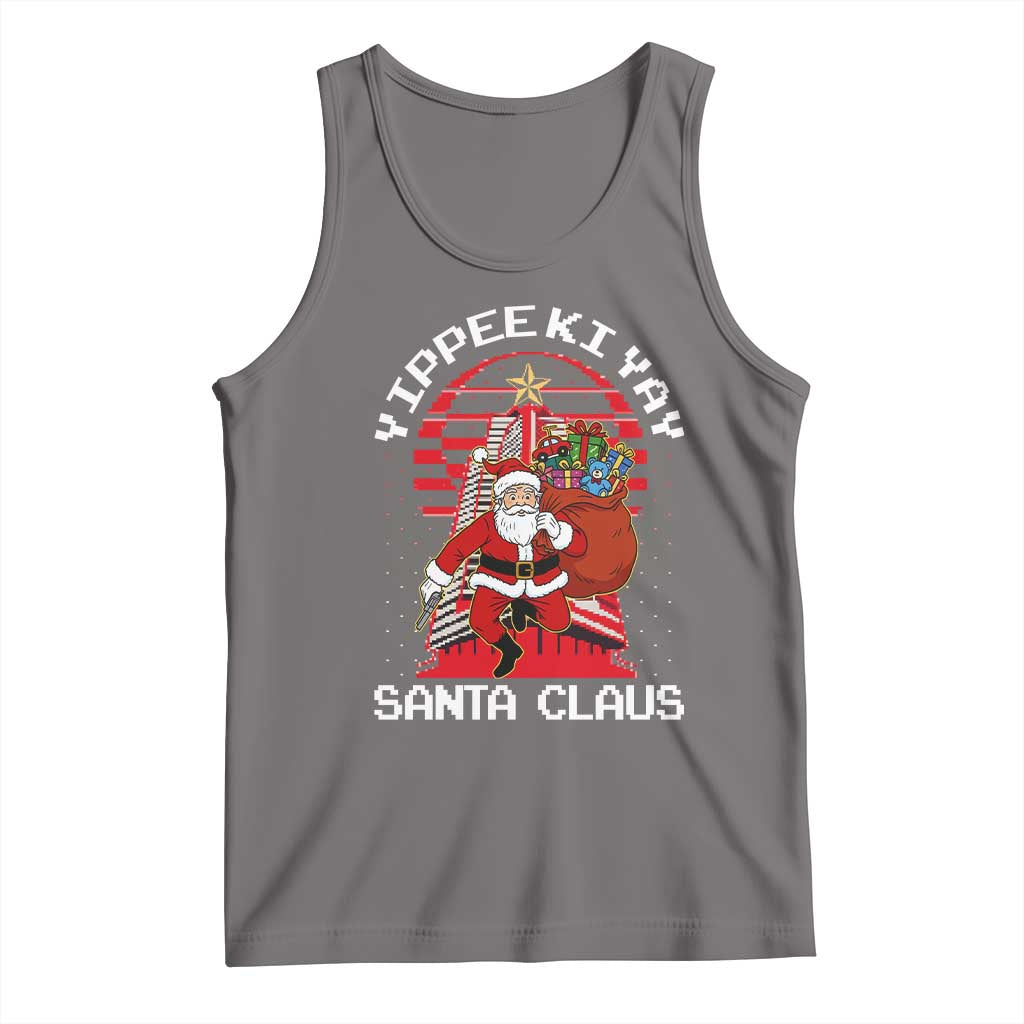 Nakatomi Plaza Christmas Tank Top Yippee Ki Yay Santa Claus TS14 Deep Heather Print Your Wear