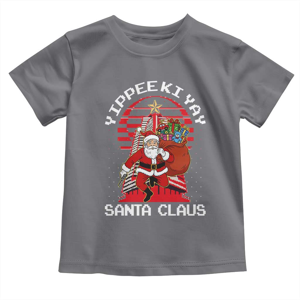 Nakatomi Plaza Christmas Toddler T Shirt Yippee Ki Yay Santa Claus TS14 Charcoal Print Your Wear