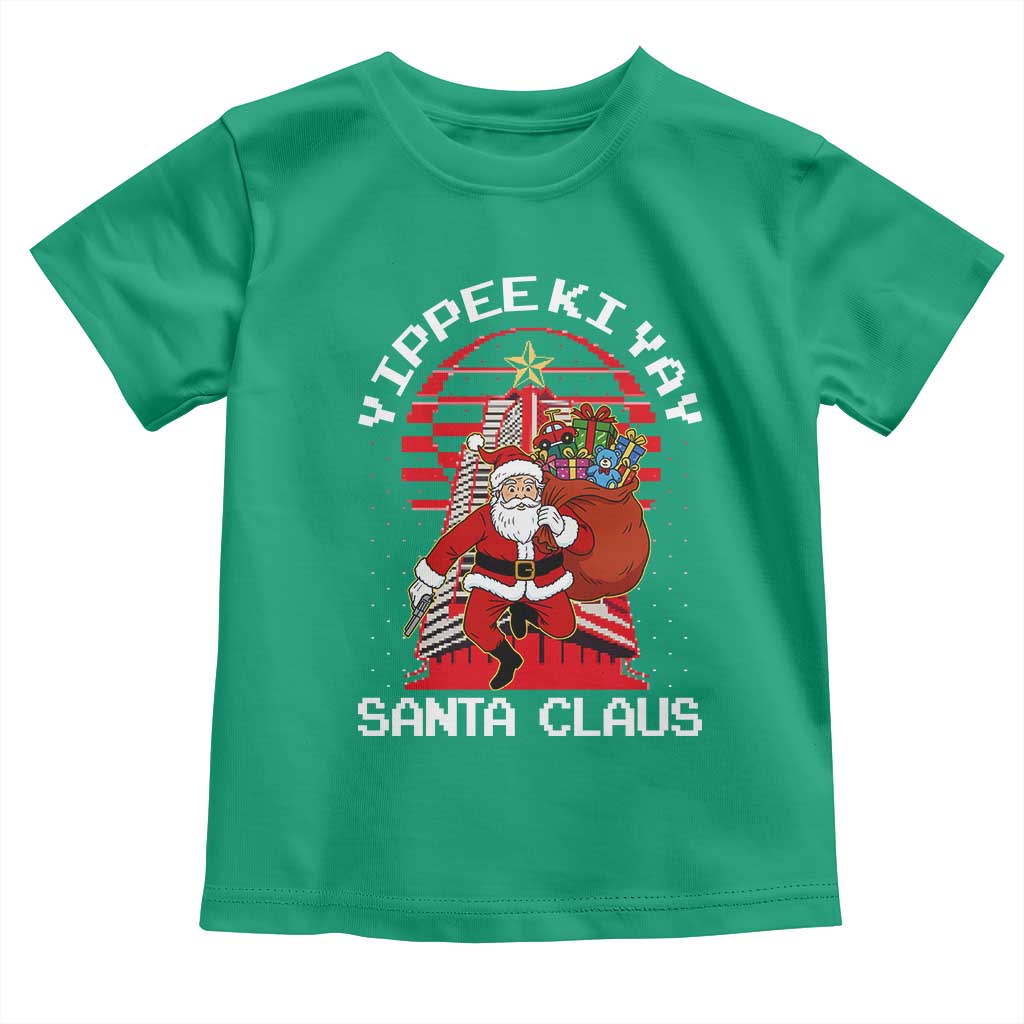 Nakatomi Plaza Christmas Toddler T Shirt Yippee Ki Yay Santa Claus TS14 Irish Green Print Your Wear