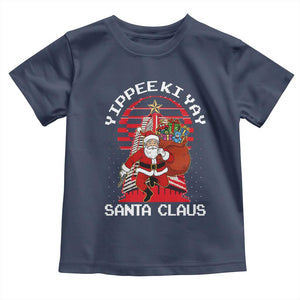Nakatomi Plaza Christmas Toddler T Shirt Yippee Ki Yay Santa Claus TS14 Navy Print Your Wear