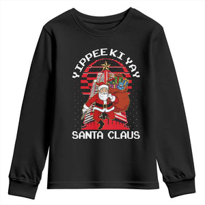Nakatomi Plaza Christmas Youth Sweatshirt Yippee Ki Yay Santa Claus TS14 Black Print Your Wear