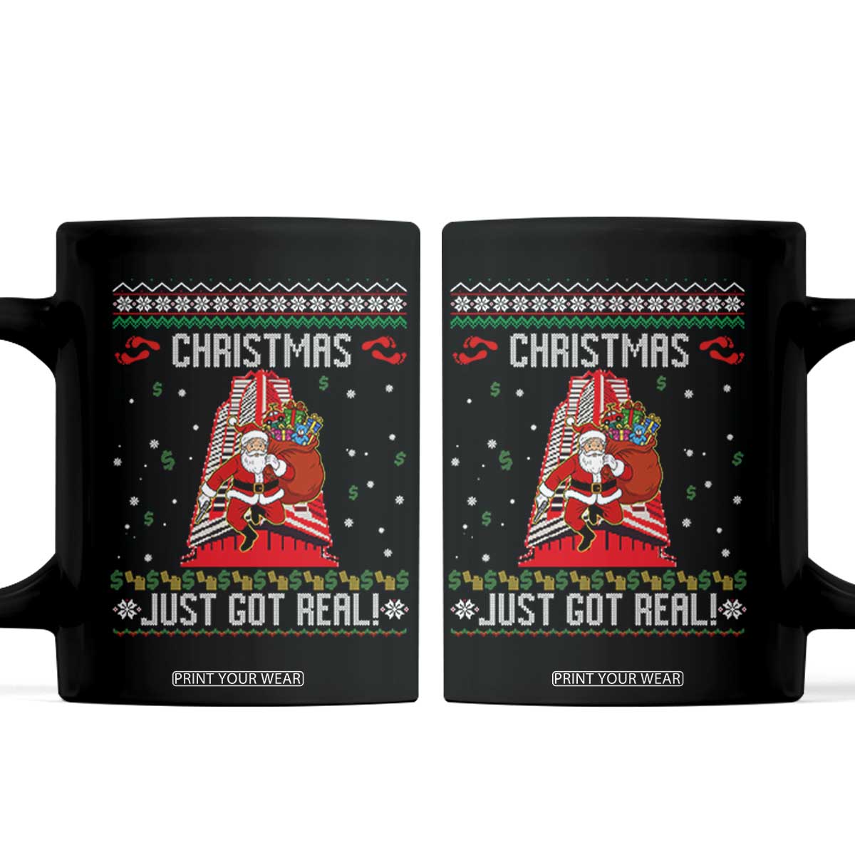 Nakatomi Plaza Christmas Coffee Mug Just Got Real TS14 Black Print Your Wear