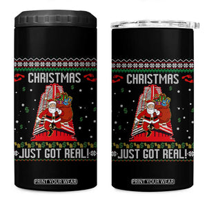 Nakatomi Plaza Christmas 4 in 1 Can Cooler Tumbler Just Got Real TS14 One Size: 16 oz Black Print Your Wear