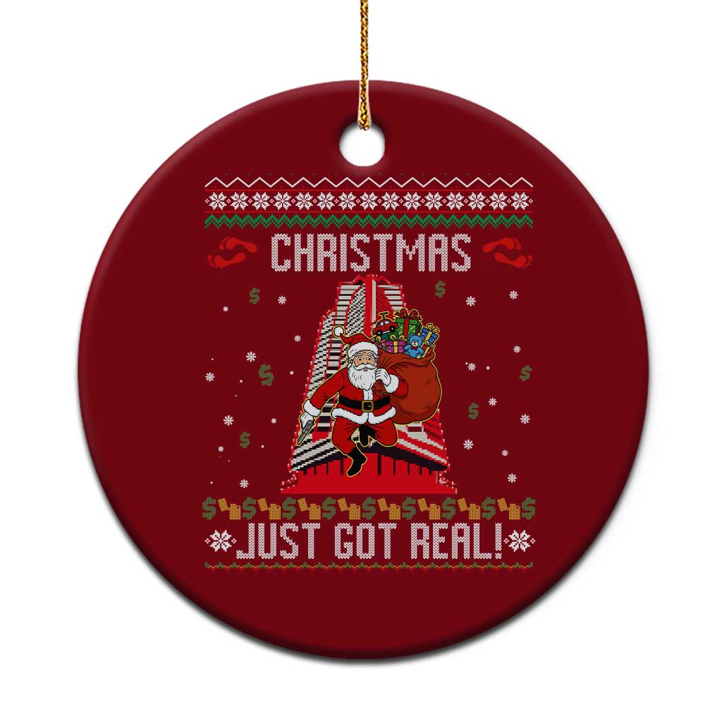 Nakatomi Plaza Christmas Ceramic Ornament Just Got Real TS14 1pc Red Print Your Wear