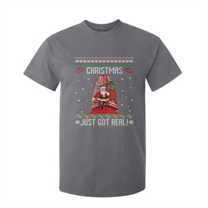 Nakatomi Plaza Christmas T Shirt For Kid Just Got Real TS14 Charcoal Print Your Wear