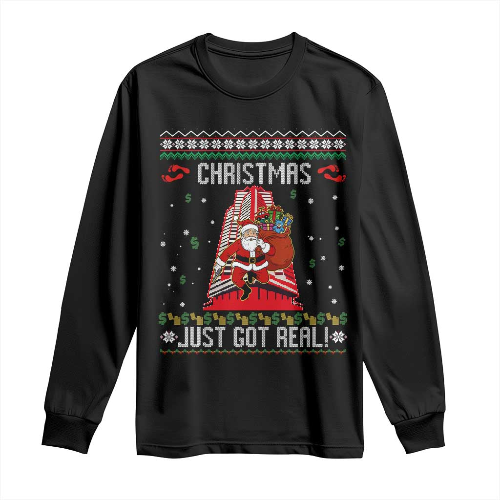 Nakatomi Plaza Christmas Long Sleeve Shirt Just Got Real TS14 Black Print Your Wear