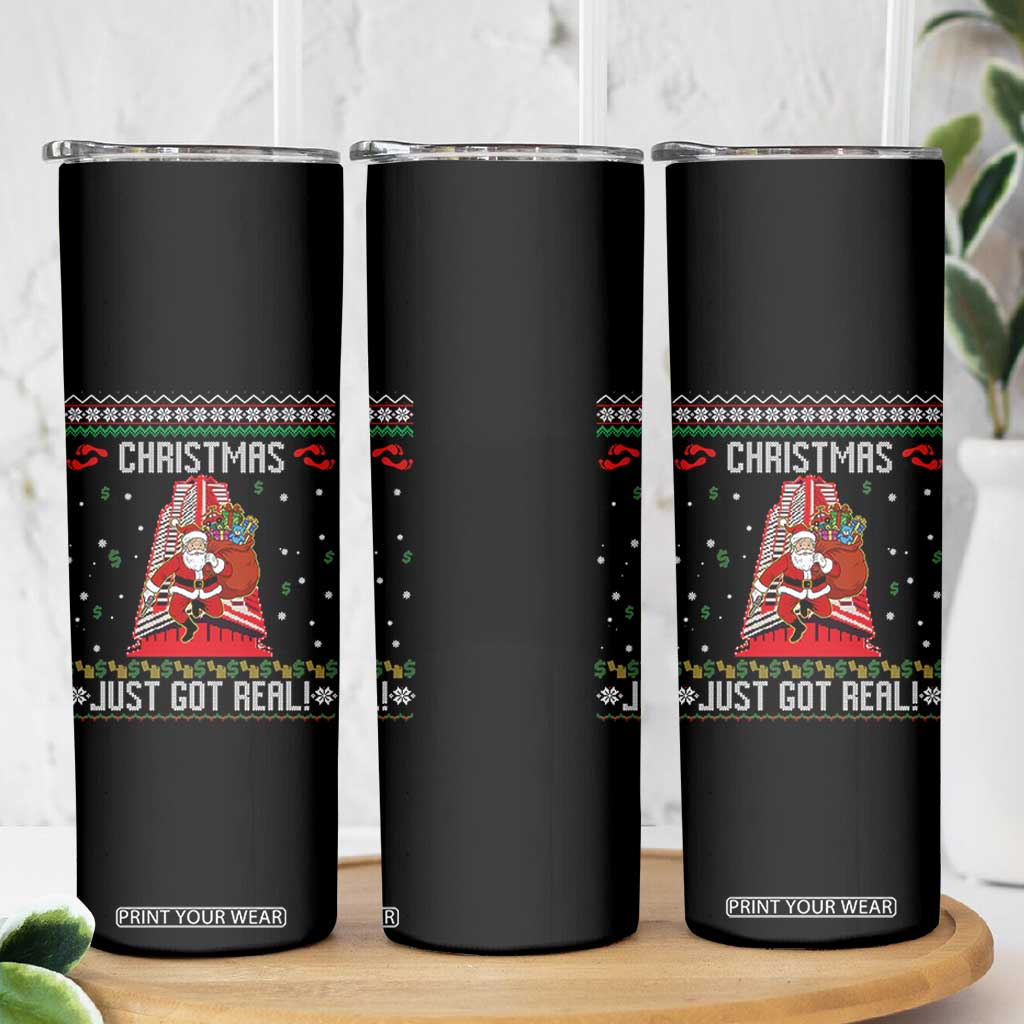 Nakatomi Plaza Christmas Skinny Tumbler Just Got Real TS14 Print Your Wear