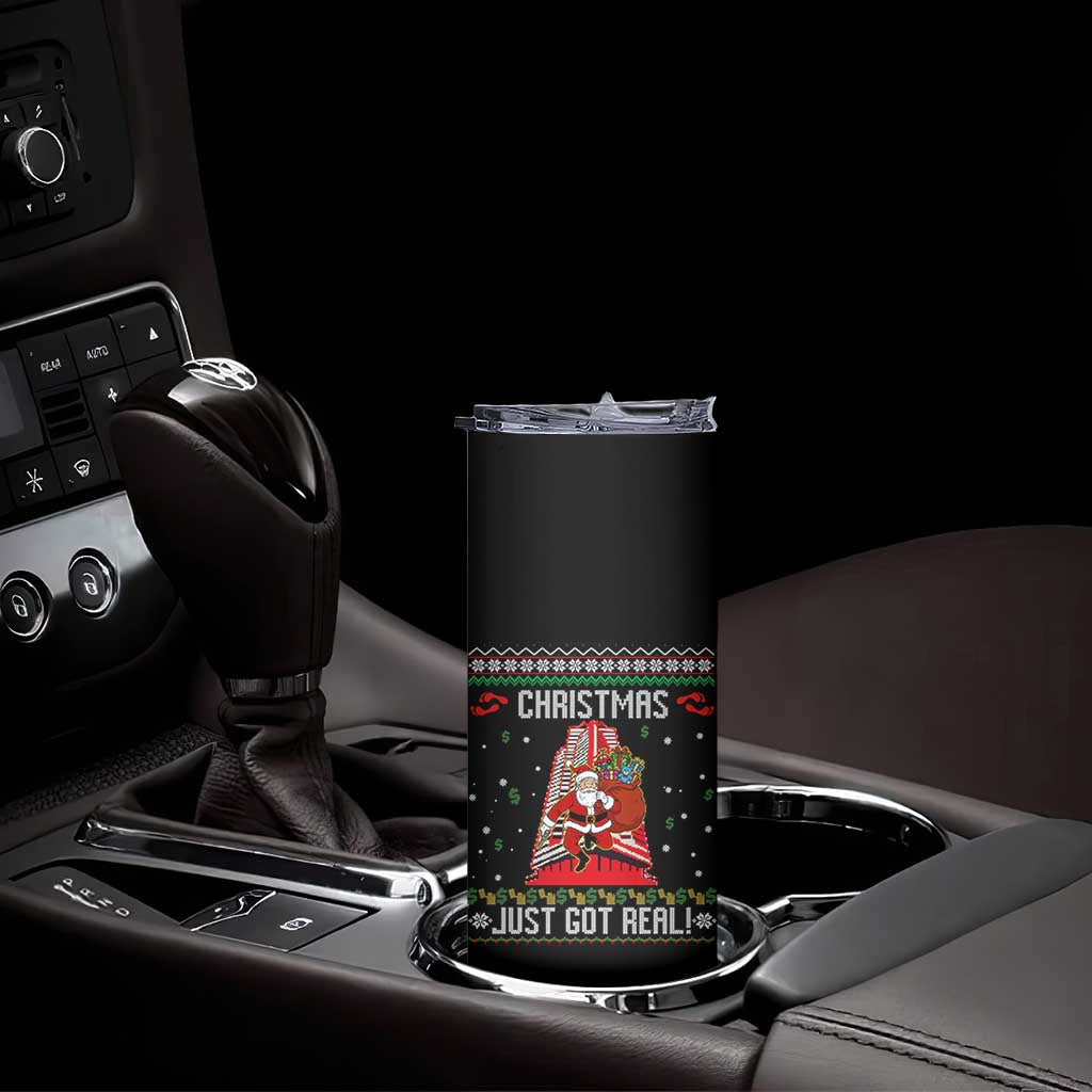 Nakatomi Plaza Christmas Skinny Tumbler Just Got Real TS14 Print Your Wear