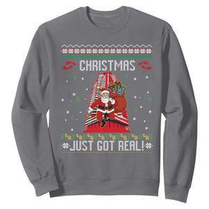 Nakatomi Plaza Christmas Sweatshirt Just Got Real TS14 Charcoal Print Your Wear