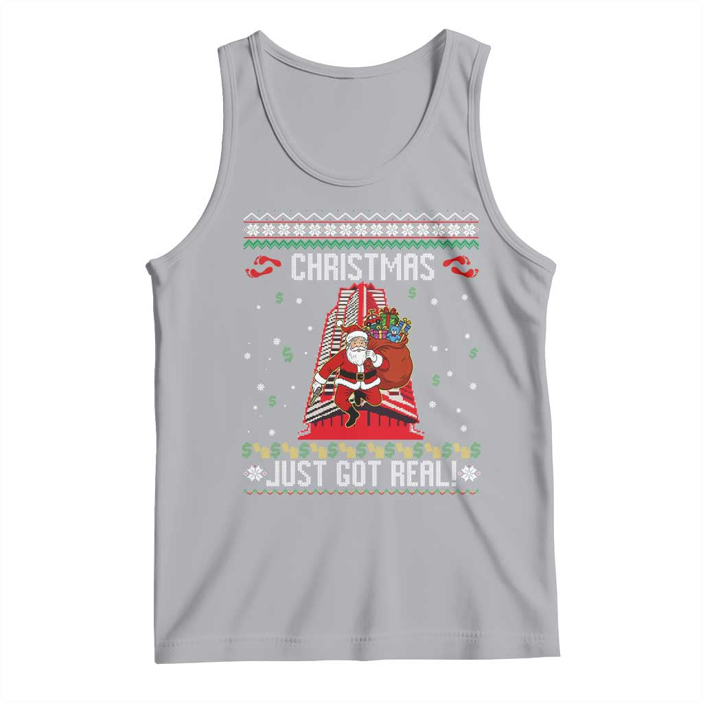 Nakatomi Plaza Christmas Tank Top Just Got Real TS14 Athletic Heather Print Your Wear