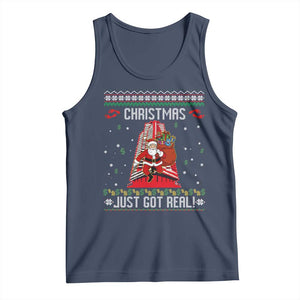 Nakatomi Plaza Christmas Tank Top Just Got Real TS14 Navy Print Your Wear