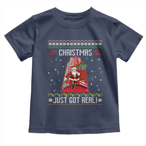 Nakatomi Plaza Christmas Toddler T Shirt Just Got Real TS14 Navy Print Your Wear