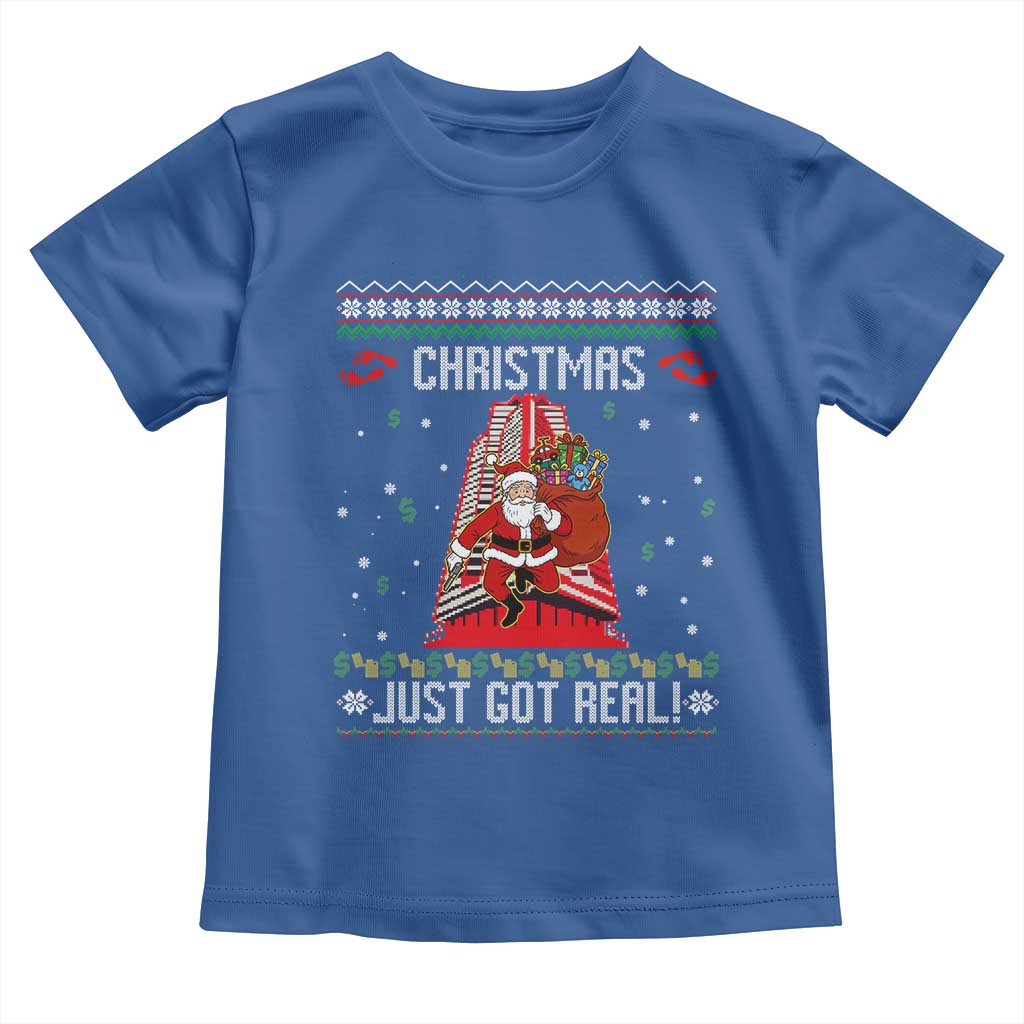 Nakatomi Plaza Christmas Toddler T Shirt Just Got Real TS14 Royal Blue Print Your Wear