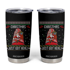 Nakatomi Plaza Christmas Tumbler Cup Just Got Real TS14 Black Print Your Wear