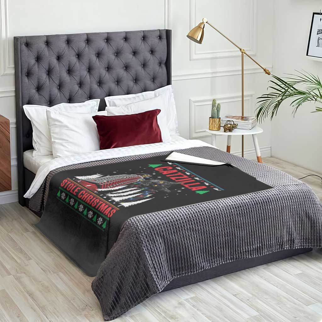Nakatomi Plaza Christmas Throw Blanket Funny Catzilla Monster Xmas TS14 Print Your Wear