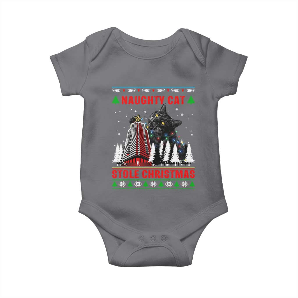 Nakatomi Plaza Christmas Baby Onesie Funny Naughty Santa Cat Humor TS14 Charcoal Print Your Wear