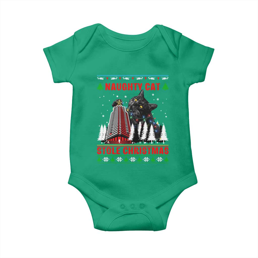 Nakatomi Plaza Christmas Baby Onesie Funny Naughty Santa Cat Humor TS14 Irish Green Print Your Wear