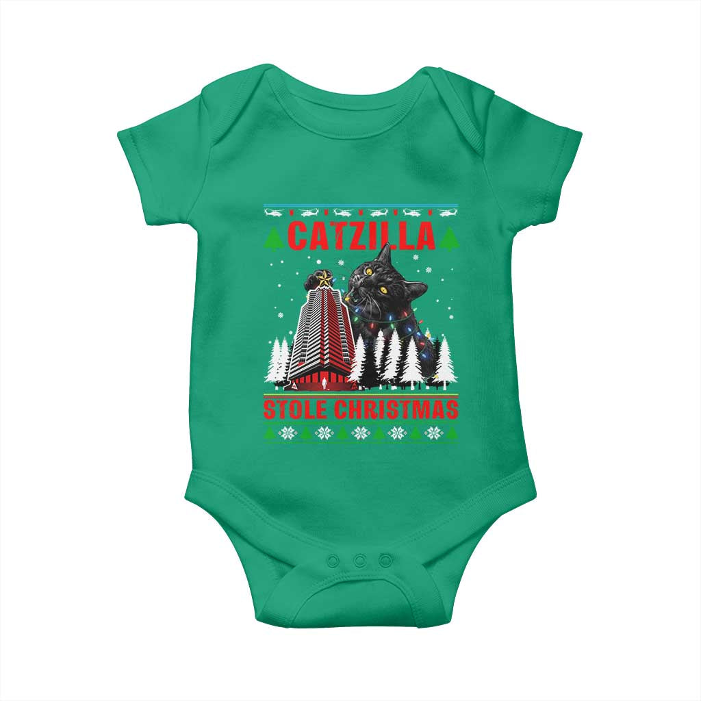 Nakatomi Plaza Christmas Baby Onesie Funny Catzilla Monster Xmas TS14 Irish Green Print Your Wear