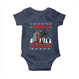 Nakatomi Plaza Christmas Baby Onesie Funny Catzilla Monster Xmas TS14 Navy Print Your Wear