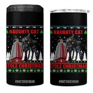 Nakatomi Plaza Christmas 4 in 1 Can Cooler Tumbler Funny Naughty Santa Cat Humor TS14 One Size: 16 oz Black Print Your Wear