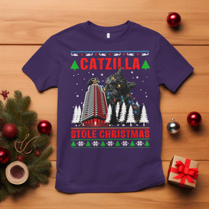 Nakatomi Plaza Christmas T Shirt Funny Catzilla Monster Xmas TS14 Purple Print Your Wear