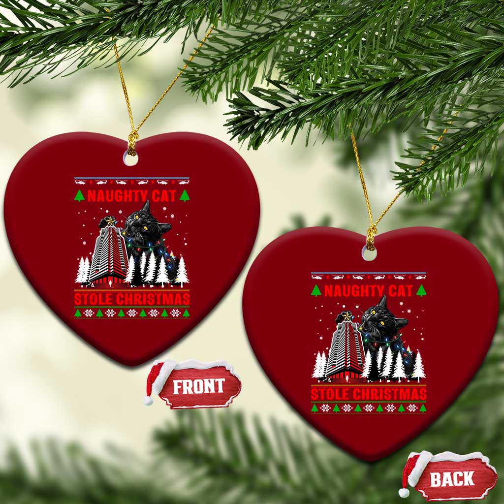 Nakatomi Plaza Christmas Ceramic Ornament Funny Naughty Santa Cat Humor TS14 Print Your Wear