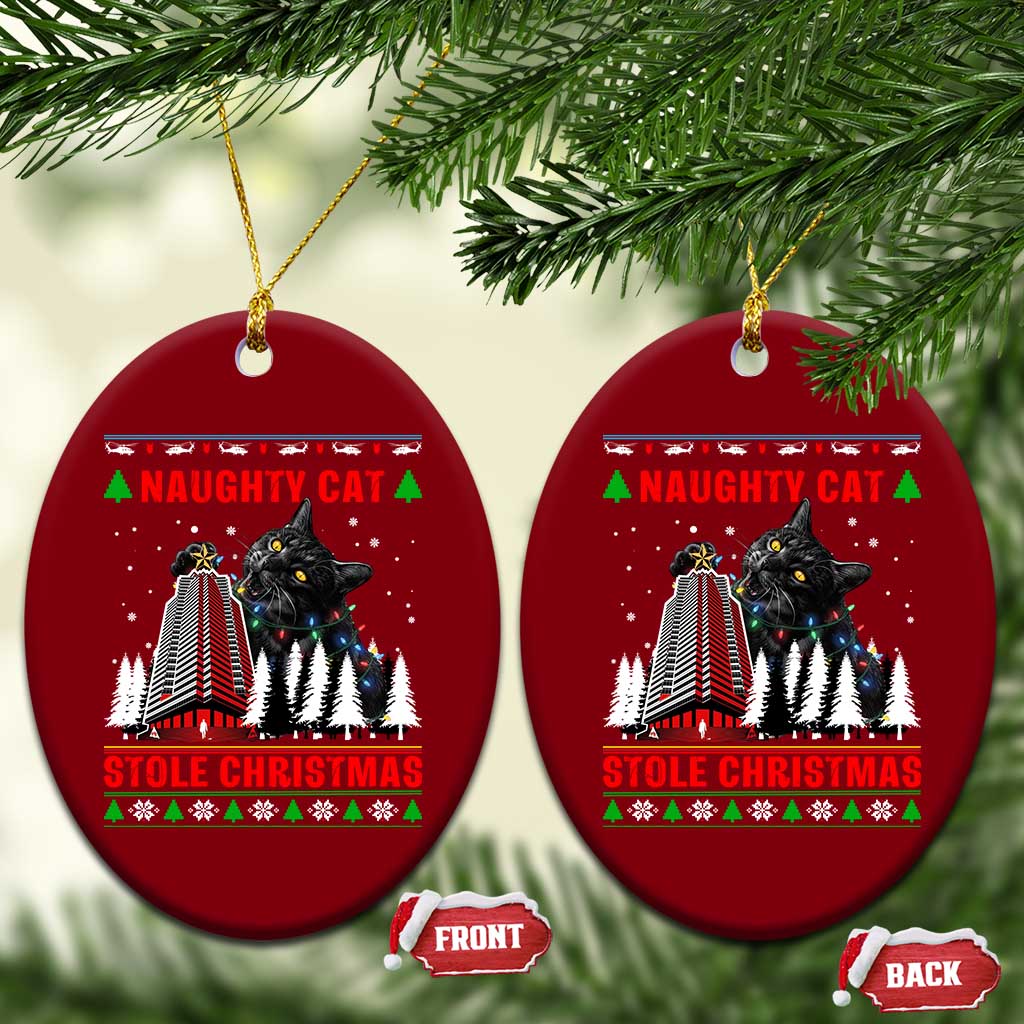 Nakatomi Plaza Christmas Ceramic Ornament Funny Naughty Santa Cat Humor TS14 Print Your Wear