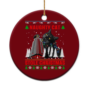 Nakatomi Plaza Christmas Ceramic Ornament Funny Naughty Santa Cat Humor TS14 1pc Red Print Your Wear