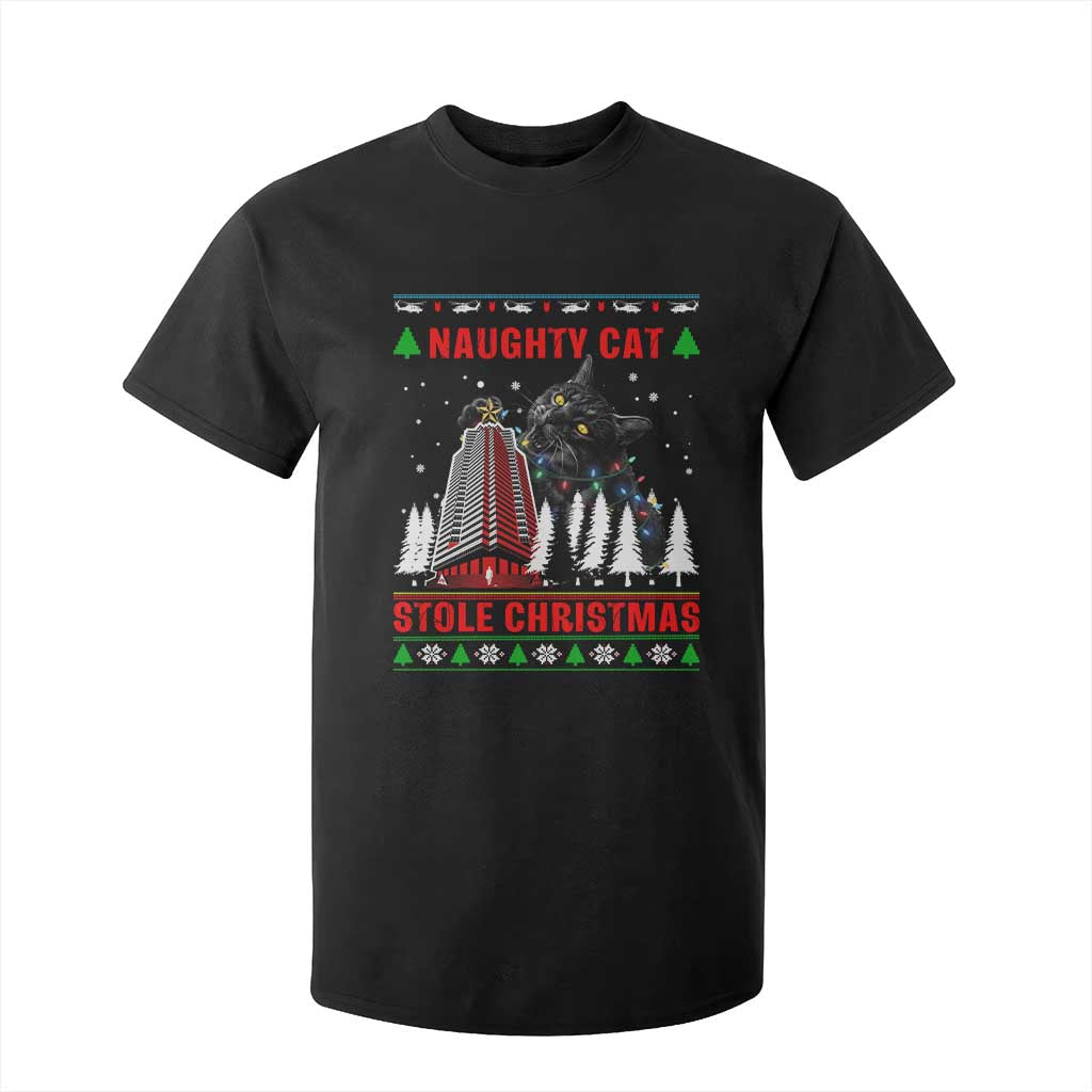 Nakatomi Plaza Christmas T Shirt For Kid Funny Naughty Santa Cat Humor TS14 Black Print Your Wear